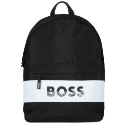 Plecak, BOSS Logo Backpack J20366-09B, pojemność: 15 L. Czarne plecaki Boss, bez wzorów. W wyprzedaży za 358.40 zł.