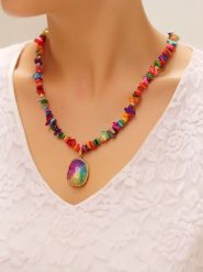 L'Atelier de Gaia Pozłacany naszyjnik z elementami ozdobnymi - dł. 50 cm rozmiar: onesize. Żółte naszyjniki damskie L'Atelier de Gaia, z kwarcem, pozłacane. Za 43.99 zł.