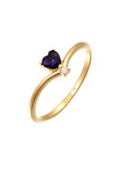Elli DIAMONDS Kamieniami Kobiety Serce Diament Labgrown Biały Szafir Niebieski 925 Sterling Silver Pozłacany Strój Wieczorowy Złoto Pierścionki 1 ct D. Białe pierścionki damskie Elli DIAMONDS, z diamentem, pozłacane. Za 343.39 zł.