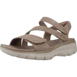 Sandały SKECHERS EASY GOING Brązowy. Brązowe sandały damskie Skechers, bez wzorów, z syntetyku, bez obcasa, bez zapięcia. Za 242.99 zł.