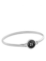Marc Jacobs Bransoletka The Button Hinge Bracelet 2R4JBR001J34 Srebrny. Szare bransoletki damskie Marc Jacobs, metalowe. Za 379.99 zł.