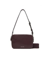 Calvin Klein Torebka LV04F3165G Bordowy. Czerwone torebki klasyczne damskie Calvin Klein, ze skóry, bez dodatków. Za 339.99 zł.