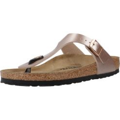 Japonki damskie Birkenstock Gizeh Bf Narrow. Brązowe klapki damskie Birkenstock, bez wzorów, z materiału, bez obcasa, bez zapięcia. Za 502.00 zł.