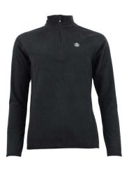 Peak Mountain Bluza polarowa "Afinor" w kolorze czarnym rozmiar: L. Czarne bluzy damskie Peak Mountain, l, z aplikacjami, z materiału, bez kaptura. Za 96.60 zł.