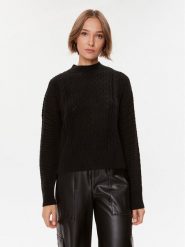 Guess Sweter W3BR37 Z2X40 Czarny Regular Fit. Czarne swetry klasyczne damskie Guess, l, z syntetyku, bez kołnierzyka. Za 239.99 zł.