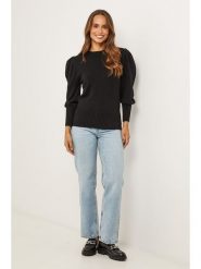 Soft Cashmere Sweter w kolorze czarnym rozmiar: 38/40. Czarne swetry klasyczne damskie Soft Cashmere, z kaszmiru, bez kołnierzyka. Za 152.99 zł.