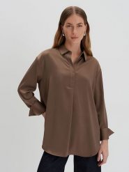 Someday Bluzka w kolorze brązowym rozmiar: 36. Brązowe bluzki damskie someday., bez wzorów, bez kołnierzyka, bez ramiączek. Za 143.99 zł.