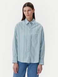Napapijri Koszula G-Nice NP0A4IFO Błękitny Loose Fit. Niebieskie koszule damskie Napapijri, l, bez wzorów, z bawełny, bez kołnierzyka, bez ramiączek. Za 379.99 zł.