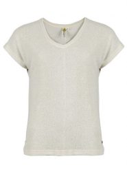 Roadsign Koszulka dzianinowa w kolorze kremowym rozmiar: XL. Brązowe koszulki damskie Roadsign, xl, bez wzorów, z dzianiny, bez kołnierzyka, bez ramiączek. Za 48.05 zł.