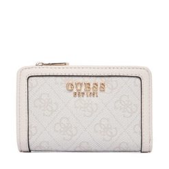 Portfel Guess. Brązowe portfele damskie Guess, z aplikacjami. Za 264.99 zł.