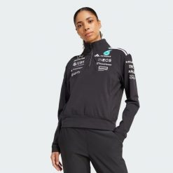 Bluza Mercedes - Amg Petronas Formula One Team Quarter Zip. Białe bluzy damskie Adidas, s, bez wzorów, z materiału, bez kaptura. Za 569.00 zł.