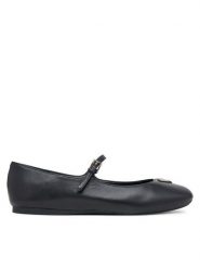 Guess Baleriny FLTKLD LEA02 Czarny. Czarne balerinki damskie Guess, z aplikacjami, ze skóry. Za 399.99 zł.