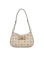 Guess Torebka Carrie Logo HWGP98 98180 Écru. Torebki klasyczne damskie Guess, ze skóry, bez dodatków. Za 549.99 zł.