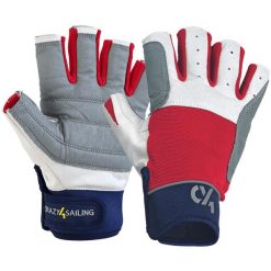 Rękawice żeglarskie dla dorosłych Crazy 4 Sailing Regatta krótkie. Czerwone rękawiczki damskie CRAZY4SAILING, bez wzorów. Za 94.70 zł.