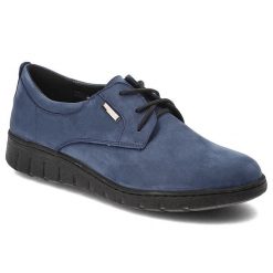 Granatowe Półbuty Armodo Eleganckie Obuwie Damskie. Niebieskie półbuty damskie Armodo, bez wzorów, z gumy, bez obcasa, bez zapięcia. Za 309.00 zł.