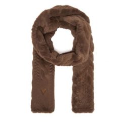 Szalik Guess. Brązowe szaliki damskie Guess, z aplikacjami. Za 344.99 zł.