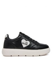 LOVE MOSCHINO Sneakersy JA15154G1MIA100A Czarny. Czarne obuwie sportowe damskie Love Moschino, ze skóry, bez zapięcia. Za 669.99 zł.