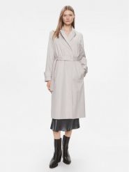 Calvin Klein Trencz Essential K20K206320 Szary Regular Fit. Szare płaszcze damskie Calvin Klein, bez wzorów, z bawełny, bez kaptura. Za 1,499.00 zł.