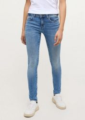 Damskie Spodnie Jeansowe Mustang Style Quincy Skinny Denim Blue 1013600 5000 402. Niebieskie rurki damskie Mustang, bez wzorów, z denimu. Za 219.99 zł.