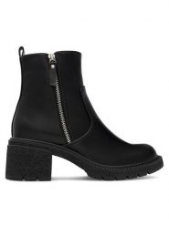 Jenny Fairy Botki NOELENE LS5966-04 Czarny. Czarne botki damskie Jenny Fairy, z syntetyku, bez obcasa, na słupku, bez zapięcia. Za 169.99 zł.