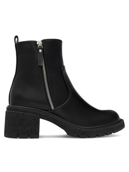 Jenny Fairy Botki NOELENE LS5966-04 Czarny. Czarne botki damskie Jenny Fairy, z syntetyku, bez obcasa, na słupku, bez zapięcia. Za 119.99 zł.