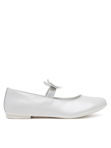Primigi Baleriny 7927511 M Biały. Białe baleriny dziewczęce Primigi, bez wzorów, ze skóry, bez obcasa, bez zapięcia. Za 149.99 zł.