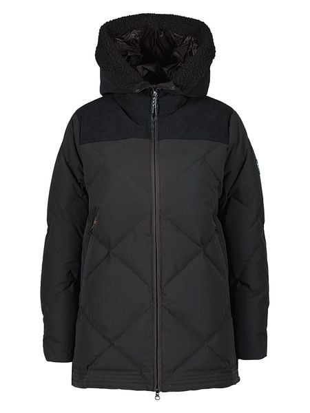 DOLOMITE Kurtka puchowa "Karakorum" w kolorze czarnym rozmiar: L. Czarne kurtki damskie Dolomite, l, bez wzorów, z materiału, bez kaptura. Za 610.62 zł.