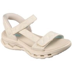 Sandały damskie Skechers Go Walk Glide step 2.0 Sandal. Brązowe sandały damskie Skechers, bez wzorów, z materiału, bez obcasa, bez zapięcia. Za 379.99 zł.