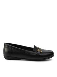 Geox Mokasyny D Annytah Moc A D84BMA 00043 C9997 Czarny. Czarne mokasyny damskie Geox, ze skóry, bez obcasa. Za 269.99 zł.