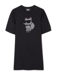 Karl Lagerfeld Kids Sukienka codzienna Z30458 D Czarny Regular Fit. Czarne sukienki dziewczęce Karl Lagerfeld Kids, bez wzorów, z bawełny, bez ramiączek, proste. Za 289.99 zł.