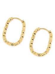 MOODE Kolczyki-kreole "Aimée" rozmiar: onesize. Żółte kolczyki damskie MOODE, ze stali. Za 96.37 zł.