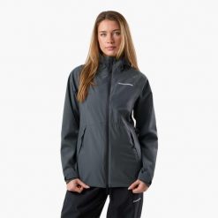 Kurtka przeciwdeszczowa damska Swedemount Orust Rain Jacket wodoodporna. Niebieskie kurtki damskie SWEDEMOUNT, bez wzorów, bez kaptura. Za 329.99 zł.