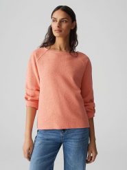 OPUS Bluzka w kolorze pomarańczowym rozmiar: 38. Pomarańczowe bluzki damskie Opus, bez wzorów, bez kołnierzyka, bez ramiączek. Za 135.95 zł.