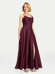 Swing Sukienka wieczorowa 5AI13600 Bordowy Regular Fit. Czerwone sukienki damskie Swing, bez wzorów, z syntetyku, wizytowe, bez ramiączek. Za 969.99 zł.