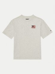 Tommy Hilfiger T-Shirt KB0KB09531 D Szary Regular Fit. Szare t-shirty i koszulki chłopięce Tommy Hilfiger, bez wzorów, z bawełny, bez kołnierzyka, bez ramiączek. Za 99.99 zł.