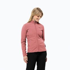 Bluza polarowa damska Jack Wolfskin Taunus Fz. Czerwone bluzy damskie Jack Wolfskin, bez wzorów, z polaru, bez kaptura. Za 229.99 zł.