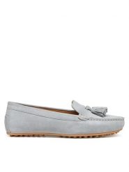 Geox Mokasyny D Kalistena D651JE 00022 C0397 Szary. Szare mokasyny damskie Geox, ze skóry, bez obcasa. Za 459.99 zł.