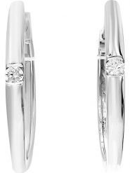 Vittoria Jewels Złote kolczyki-kreole z diamentami rozmiar: onesize. Szare kolczyki damskie Vittoria Jewels, z diamentem, złote. Za 1,609.99 zł.