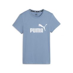 Damska koszulka z logo Essentials PUMA Zen Blue. Niebieskie bluzki damskie Puma, m, bez wzorów, bez kołnierzyka, bez ramiączek. Za 83.00 zł.
