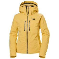 Damska kurtka narciarska Helly Hansen Alphelia Lifaloft. Brązowe kurtki damskie Helly Hansen, na zimę, l, bez wzorów, z elastanu, z kapturem. Za 1,729.00 zł.