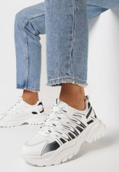 Białe Sneakersy na Grubej Podeszwie Pocalla. Białe obuwie sportowe damskie Born2be, bez zapięcia. Za 109.99 zł.