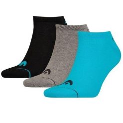 Skarpety sportowe Head Sneaker 010 3 Pack. Czarne skarpetki damskie Head, z aplikacjami, z bawełny. Za 36.00 zł.