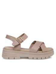 Lasocki Sandały CEO-WB-LINA-23 Beżowy. Brązowe sandały damskie Lasocki, bez wzorów, ze skóry, bez obcasa, na płaskiej podeszwie, bez zapięcia. Za 169.99 zł.