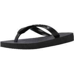 Klapki Havaianas Model 4000029 Kolor Czarny. Czarne klapki damskie Havaianas, bez wzorów, z gumy, bez obcasa, bez zapięcia. Za 87.40 zł.