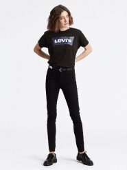 Levi´s Dżinsy "721" - Skinny fit - w kolorze czarnym rozmiar: W28/L32. Czarne jeansy damskie z podwyższonym stanem. Za 197.63 zł.