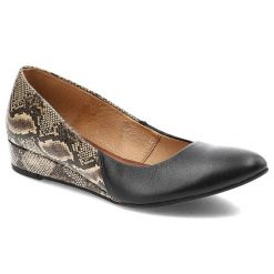 Czarne Czółenka Maciejka Damskie Eleganckie Buty. Czarne czółenka damskie Maciejka, bez wzorów, ze skóry, bez obcasa, na koturnie. Za 179.00 zł.