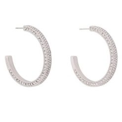 Kolczyki Guess. Szare kolczyki damskie Guess, srebrne. Za 349.99 zł.