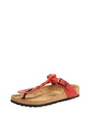 Comfortfusse Skórzane japonki w kolorze czerwonym rozmiar: 42. Czerwone klapki damskie Comfortfüße, bez wzorów, z otwartym noskiem, bez obcasa, bez zapięcia. Za 252.99 zł.
