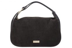 Elegancka torebka zamszowa na ramię - Brązowa ciemna. Brązowe torebki klasyczne damskie Barberinis, ze skóry, do ręki, małe, matowe, bez dodatków. Za 212.99 zł.