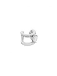 Guess Nausznica JUBE04 660JW Srebrny. Szare kolczyki damskie Guess, metalowe. Za 179.99 zł.